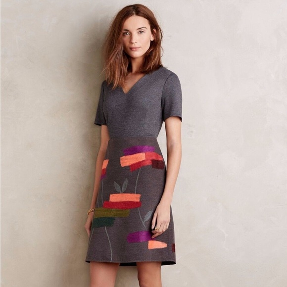 Raoul Anthropologie Embroidered Soliloquy Dress! Size 12P - NWT - Picture 2 of 7